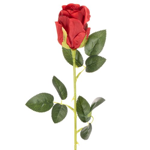 Rose artificielle à longue tige, fleur artificielle rouge, 62 cm, lot de 12