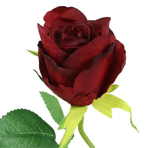 Floristik24 Rose artificielle rouge Ø6cm L50cm