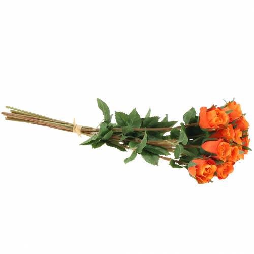 Floristik24 Rose Orange 42cm 12pcs