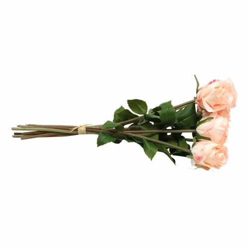 Floristik24 Bouquet de roses artificielles abricot 8 pcs