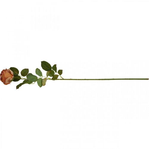 Article Rose artificielle orange, rose artificielle, rose décorative L74cm Ø7cm