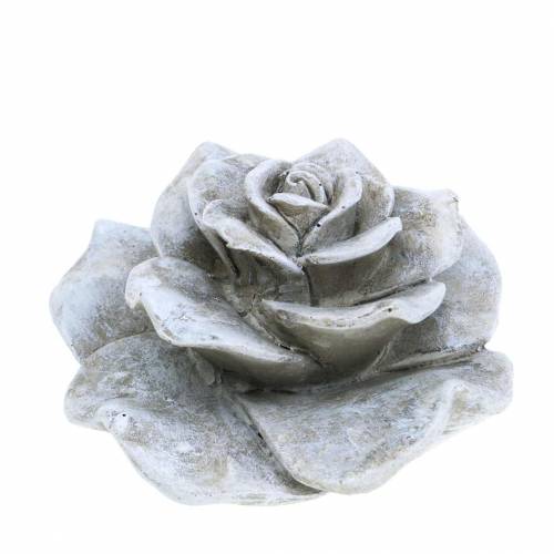Floristik24 Rose décoratif gris Ø9,3cm