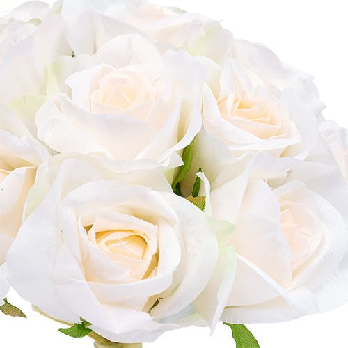 Floristik24 Bouquet de roses blanc Ø26cm
