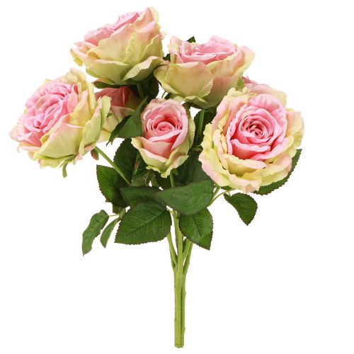 Article Rosier artificiel vert, rose 55cm