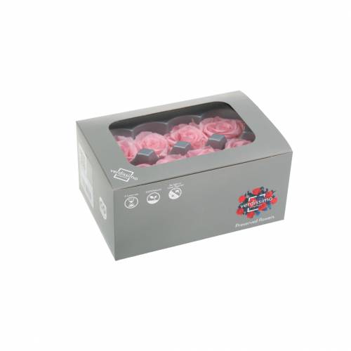 Article Roses Éternelles Moyennes Ø4-4,5cm Rose 8 pcs