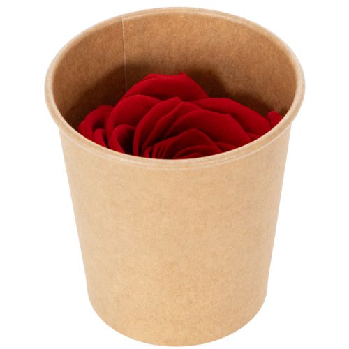 Article Roses stabilisées décoratives, 5 cm, lot de 6, pour une touche romantique dans votre salon ou pour un mariage.