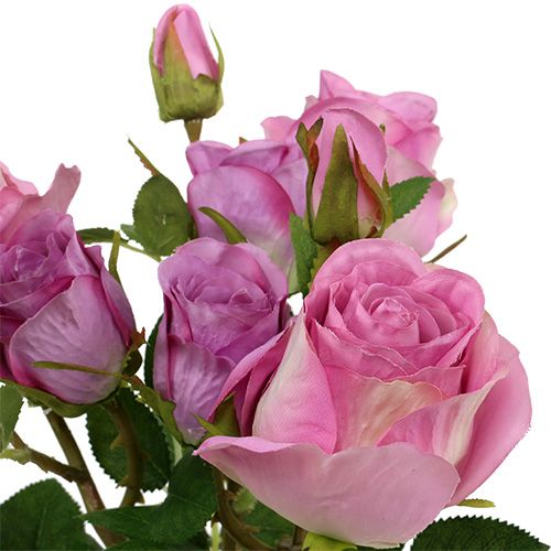 Floristik24 Bouquet de roses artificielles en rose foncé 40cm