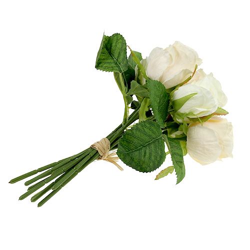 Article Bouquet de roses crème 26cm