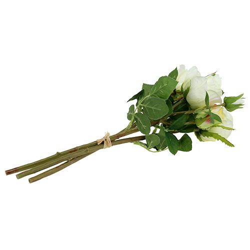 Floristik24 Bouquet de roses artificielles en crème 40cm