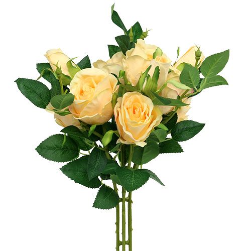 Bouquet de roses en crème L46cm