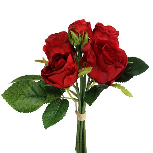 Floristik24 Bouquet de roses couleurs rouges 25 cm