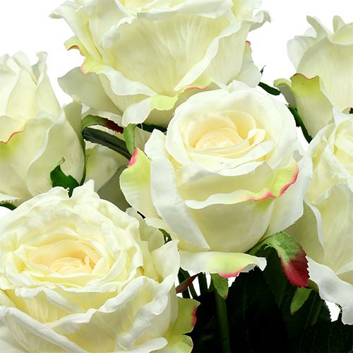 Bouquet de roses blanches, crème 55cm