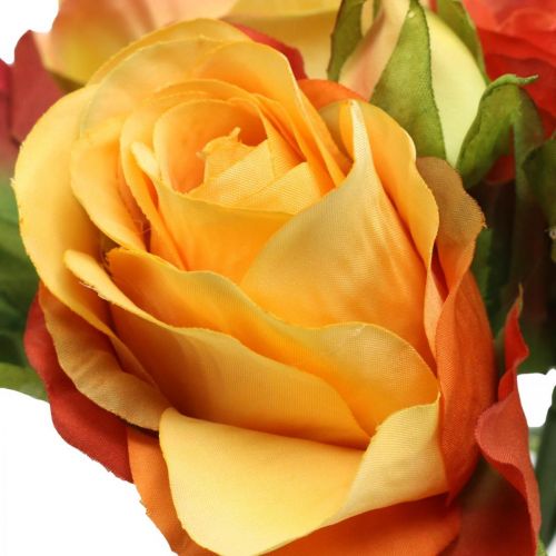 Article Bouquet de roses oranges Ø17cm L25cm