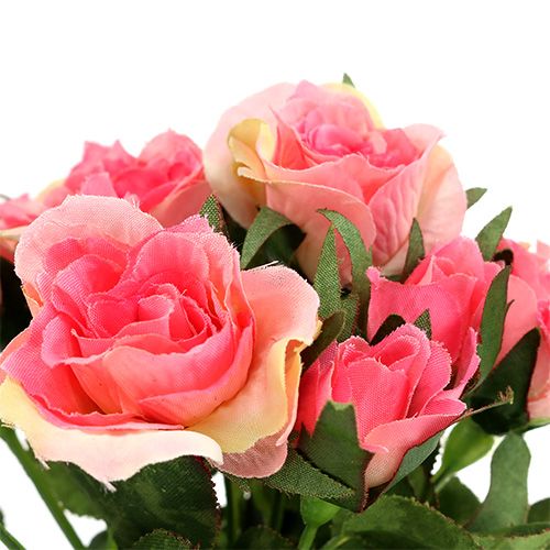 Article Bouquet de roses couleur fuchsia L 26 cm 3 p.