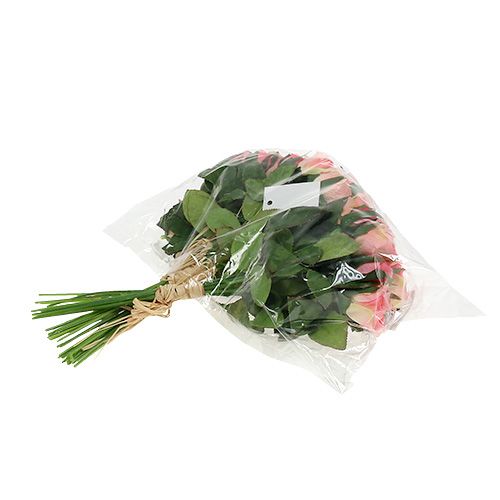 Floristik24 Bouquet de roses couleur fuchsia L 26 cm 3 p.