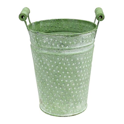 Pot à roses avec anses Ø14.5cm H19cm vert | Floristik24.be