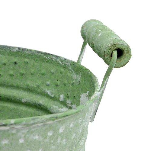Floristik24 Pot de rose en métal vert Ø12cm H16cm