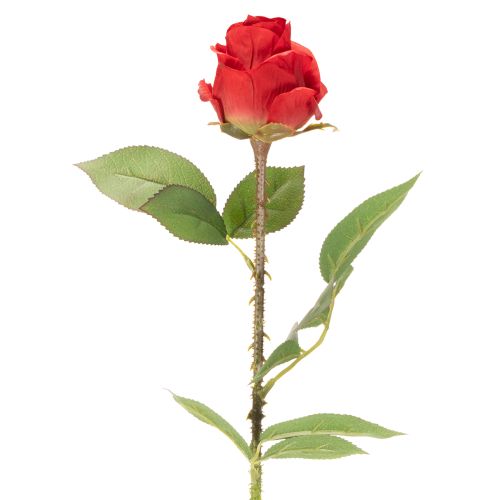 Branche de rose en soie, rose artificielle rouge 72 cm, lot de 3 | Floristik24.be