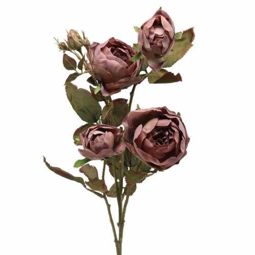 Floristik24 Branche de rose artificielle violet 76cm