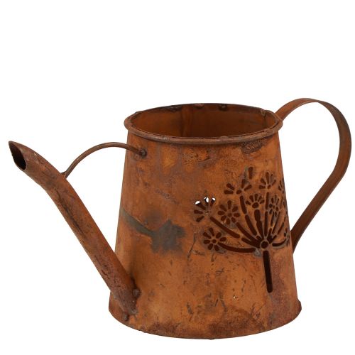 Floristik24 Arrosoir décoratif rouille métal patine pissenlit 25×12×12cm