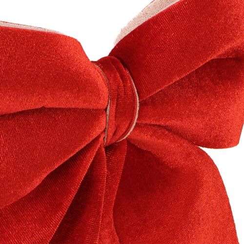 Article Nœud cadeau en velours rouge 20 × 25 cm rouge clair 2 pièces