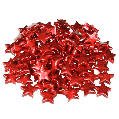 Article Étoiles de Noël peintes en rouge Ø2,5cm – 2e choix – 96 pièces