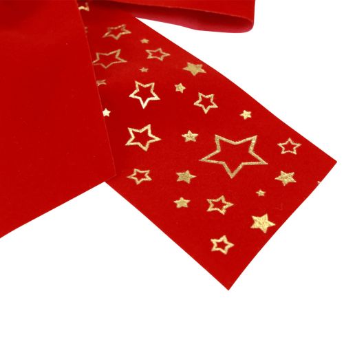 Floristik24 Noeud rouge Noeud déco étoile de Noël extérieur 21cm