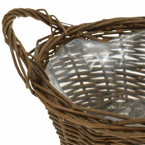 Floristik24 Panier rond en branches de saule Panier de Pâques marron Ø19cm