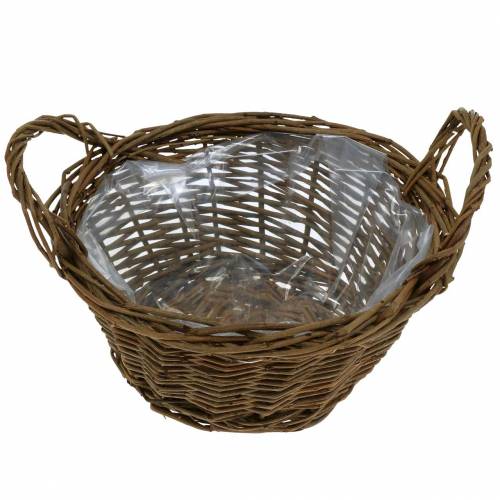 Floristik24 Panier rond en branches de saule Panier de Pâques marron Ø19cm