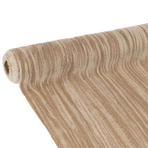 Chemin de table en ruban de velours froissé 25 cm x 2 m