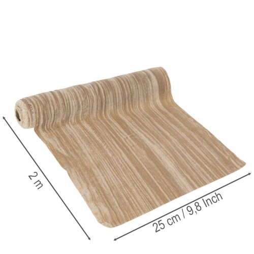 Chemin de table en ruban de velours froissé 25 cm x 2 m | Floristik24.be