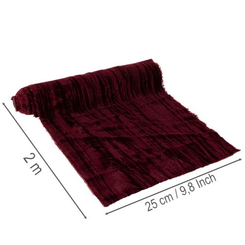 Chemin de table décoratif en ruban de velours et loisirs créatifs, 25 cm x 2 m | Floristik24.be