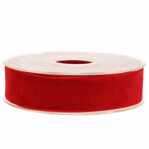 Article Ruban velours rouge 25mm 7m