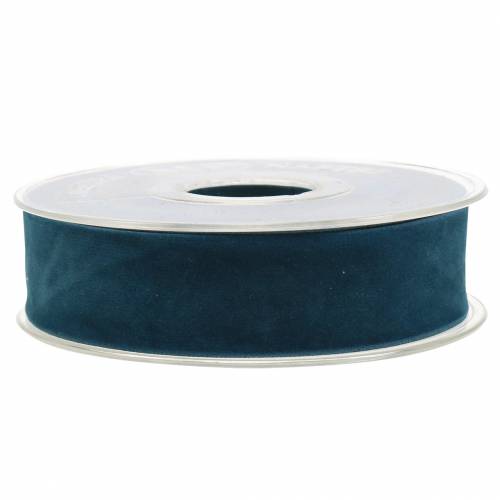 Article Ruban velours bleu 25mm 7m