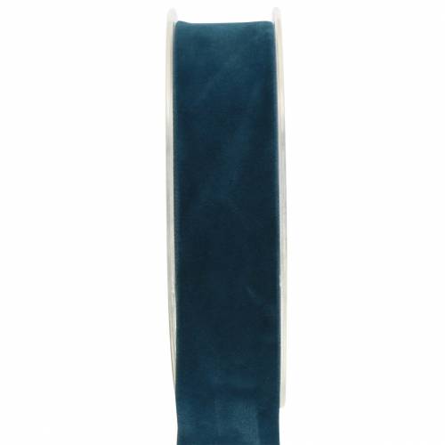 Article Ruban velours bleu 25mm 7m