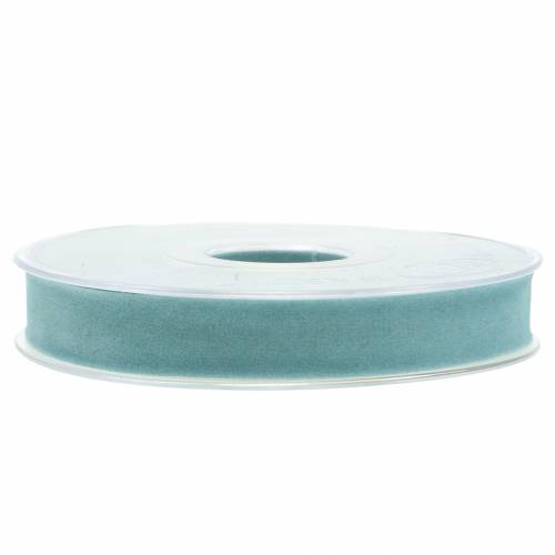 Article Ruban velours bleu clair 15mm 7m
