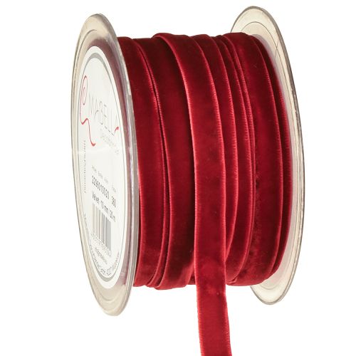 Article Ruban de velours rubans décoratifs Ruban de velours Bordeaux 10mm 20m