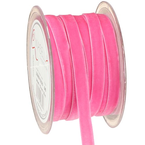 Ruban de velours ruban décoratif ruban cadeau velours rose 10mm 20m