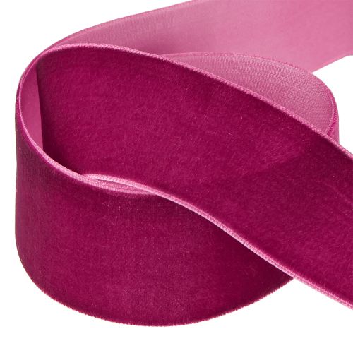 Article Ruban de velours, ruban décoratif, ruban cadeau en velours Erika 40 mm, 8 m