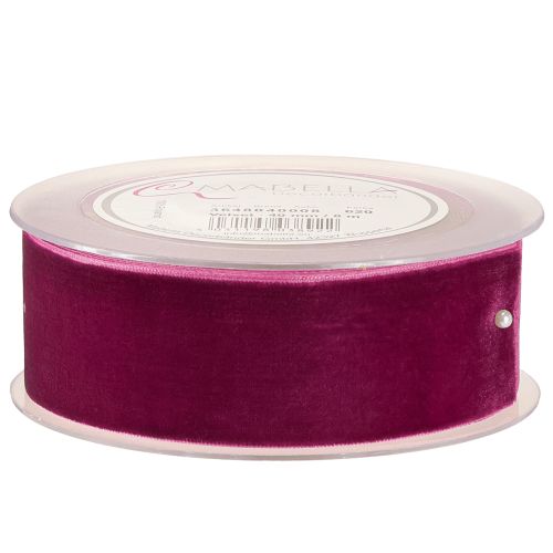 Article Ruban de velours, ruban décoratif, ruban cadeau en velours Erika 40 mm, 8 m