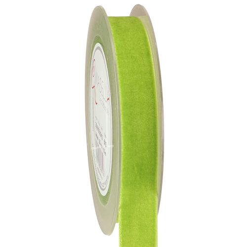 Ruban de velours vert clair, ruban décoratif, ruban de velours vert 20 mm, 10 m