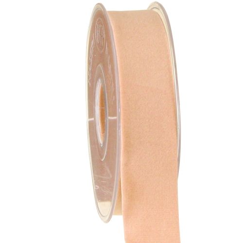 Floristik24 Ruban de velours ruban saumon ruban décoratif 25mm 7m