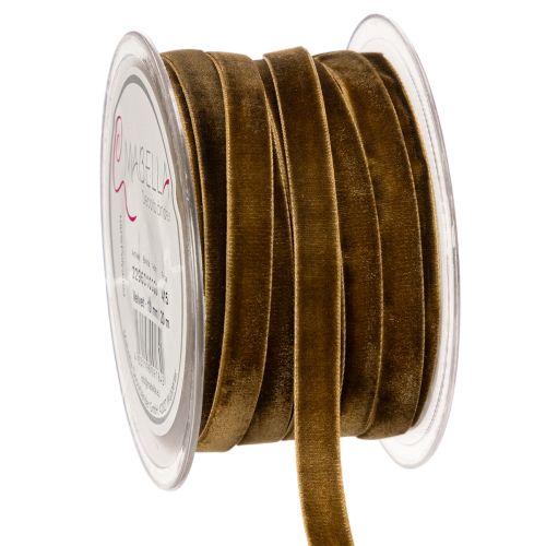 Ruban décoratif en velours, étroit, 10 mm de large, 20 m de long, en rouleau acheter | Floristik24.be