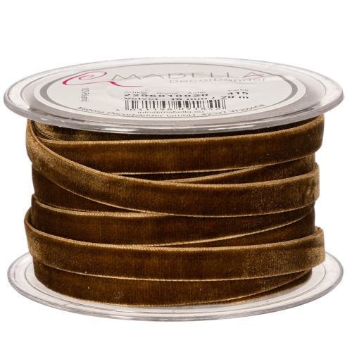 Ruban décoratif en velours, étroit, 10 mm de large, 20 m de long, en rouleau | Floristik24.be