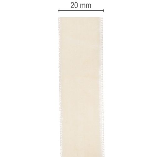 Ruban cadeau, ruban de velours élégant pour cadeaux et fleurs, 20 mm, 10 m | Floristik24.be