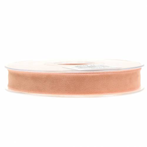 Article Ruban velours saumon 15mm 7m