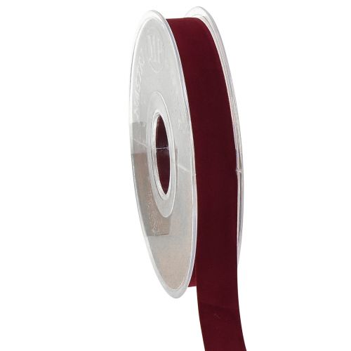 Floristik24 Ruban velours Bordeaux ruban décoratif ruban cadeau ruban W15mm L7m