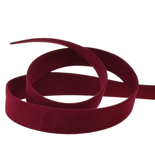 Floristik24 Ruban velours Bordeaux ruban décoratif ruban cadeau ruban W15mm L7m