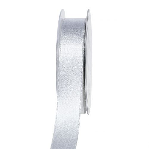 Ruban de satin avec argent mica 25mm 20m