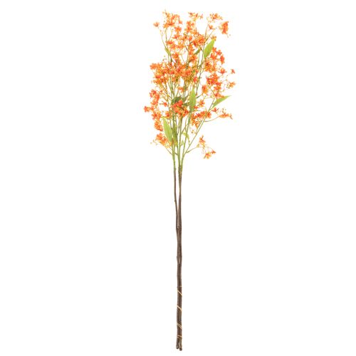Branche d'orchidée artificielle orange filigranée, décoration de chambre, 110 cm, lot de 3 | Floristik24.be